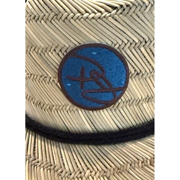 Panama Jack Rush Straw Lifeguard Sun Hat 4" Bound Big Brim Chin Cord Sz Lg NWT - Picture 6 of 10